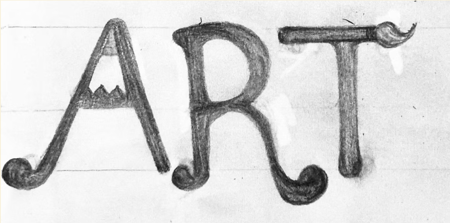 early sketch of logo